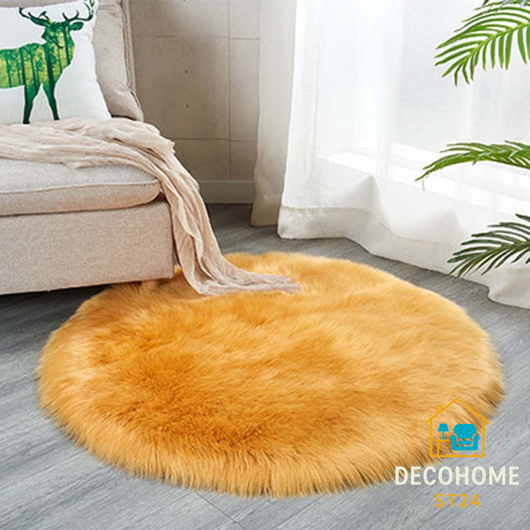 Alfombra Peluda Redonda Premium 90x90