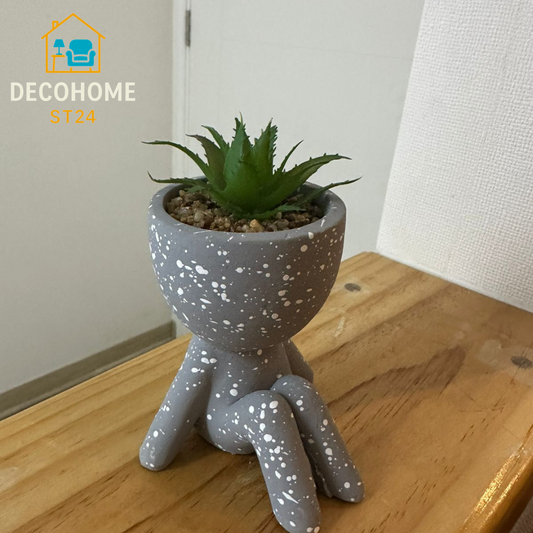 Macetero Meditativo (10x8 cm) Incluye Suculenta Artificial